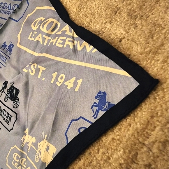 Authentic Coach 100% Silk Scarf/Kerchief - NWT - Picture 4 of 9